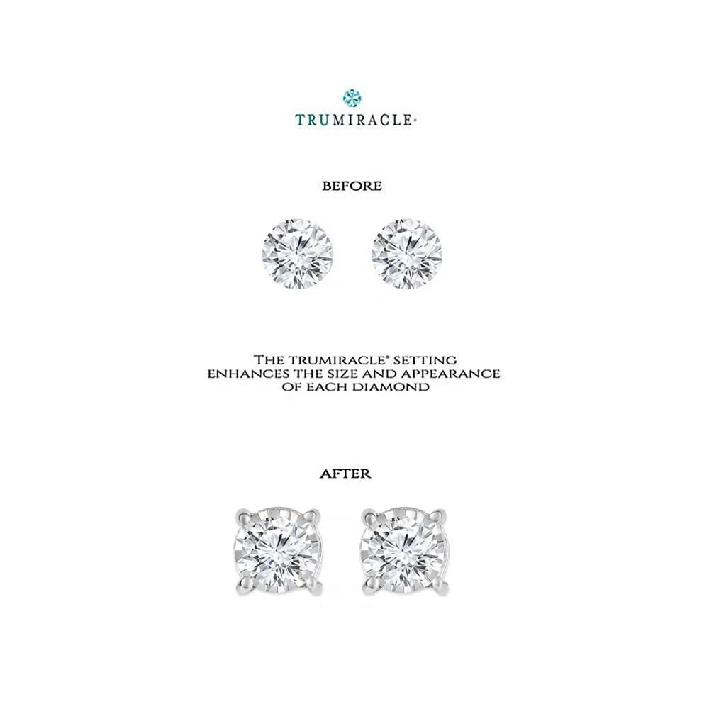 商品TruMiracle|Diamond Stud Earrings (5/8 ct. t.w.) in 14k Gold or White Gold,价格¥6485,第3张图片详细描述