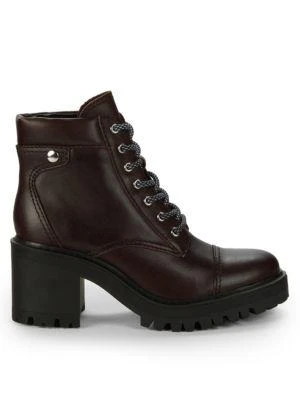 商品Marc Fisher|Wenner Laced Leather Boots,价格¥375,第1张图片