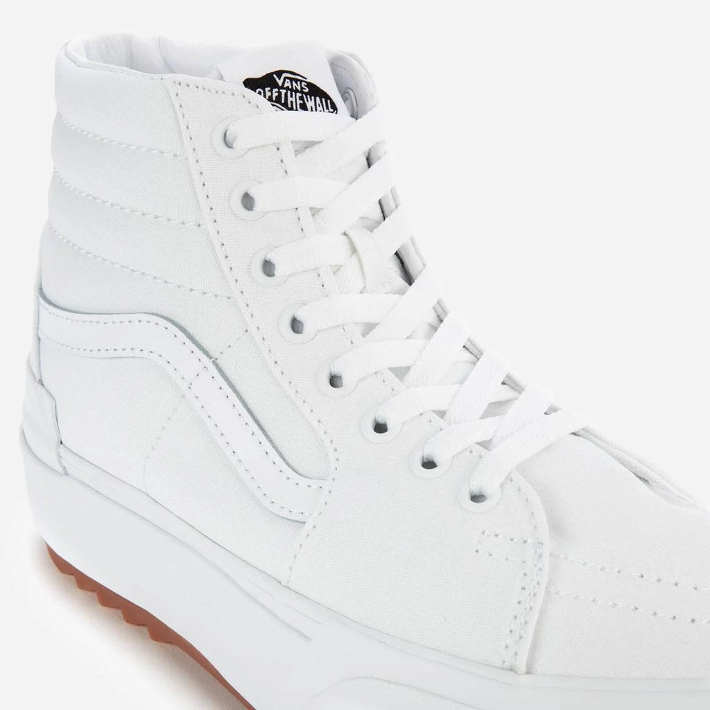 商品Vans|Vans Women's Canvas Sk8-Hi Stacked Trainers - True White,价格¥557,第4张图片详细描述