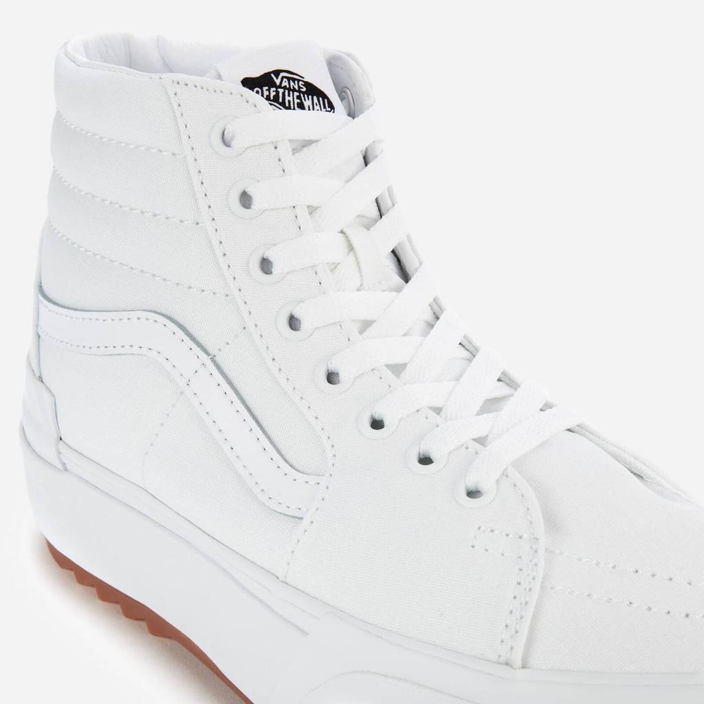 商品Vans|Vans Women's Canvas Sk8-Hi Stacked Trainers - True White,价格¥346,第6张图片详细描述