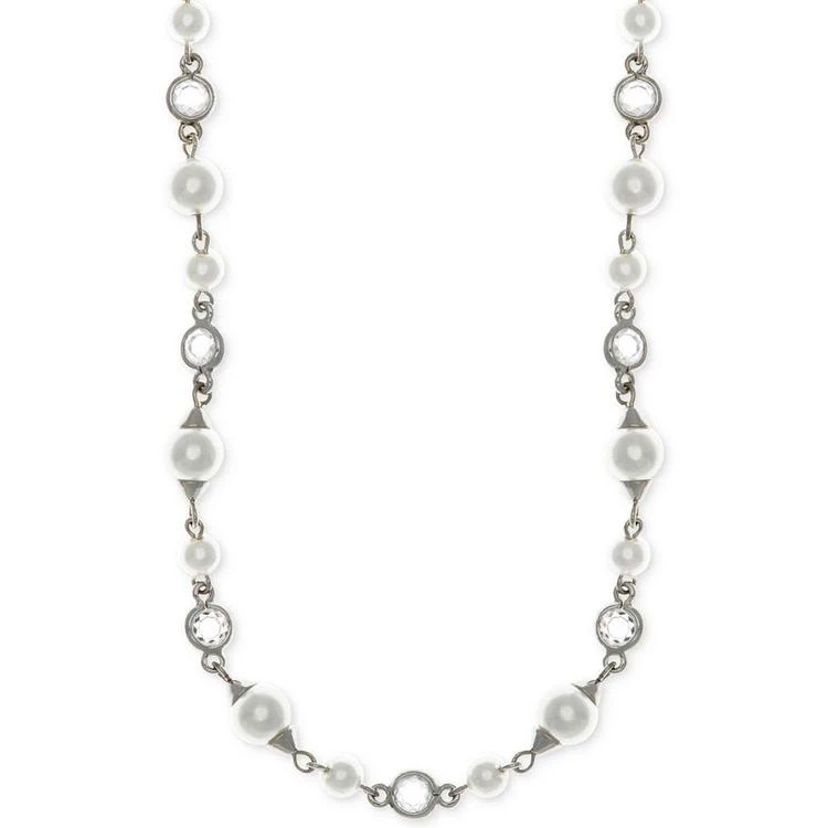 商品Givenchy|Silver-Tone Crystal and Imitation Pearl Collar Necklace,价格¥175,第2张图片详细描述