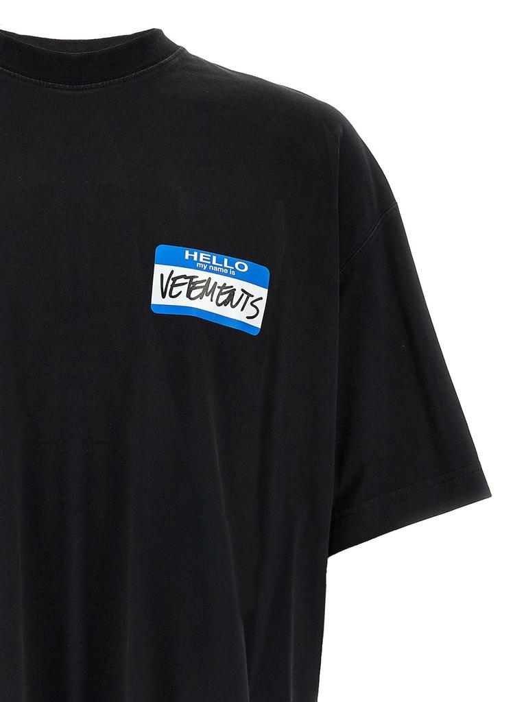 Vetements Name Tag Crewneck T-Shirt – On Sale Now with Up to