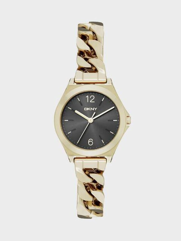 商品DKNY|Parsons Three Hand Stainless Steel Watch - Gold-Tone,价格¥908,第2张图片详细描述