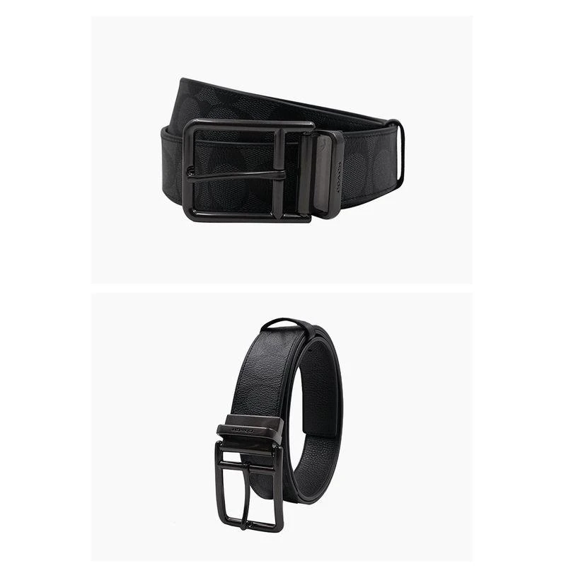 商品Coach|美国直邮 COACH 蔻驰 热销精选送礼款 男士均码腰带黑色F64839CQBK,价格¥1208,第8张图片详细描述