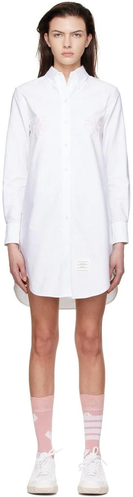 商品Thom Browne|White Cotton Mini Dress,价格¥3895,第1张图片