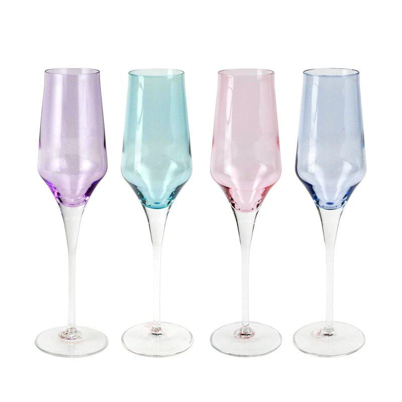 商品Vietri|Contessa Assorted Champagne Glasses Set Of 4,价格¥826,第1张图片