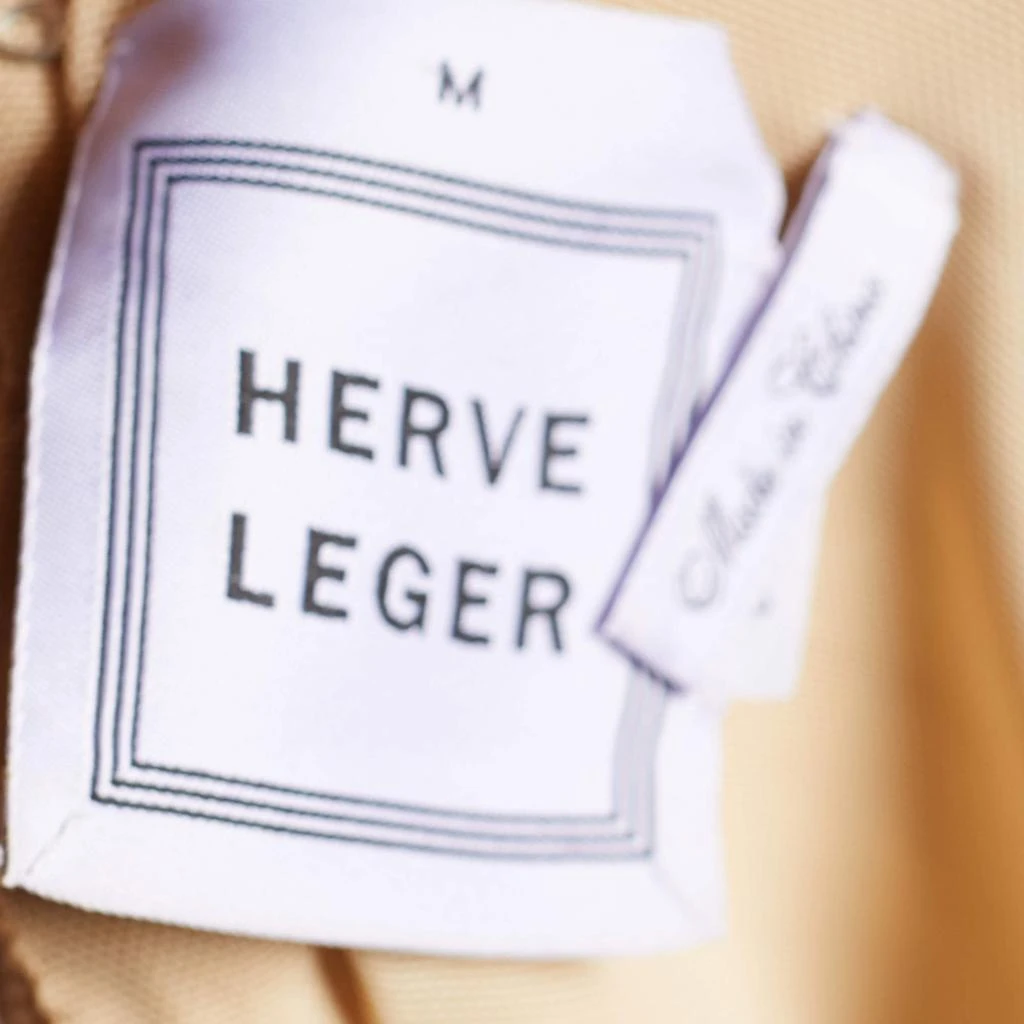 商品[二手商品] Herve Leger|Herve Leger Pale Pink Embellished Eliza Bodycon Dress M,价格¥1104,第5张图片详细描述