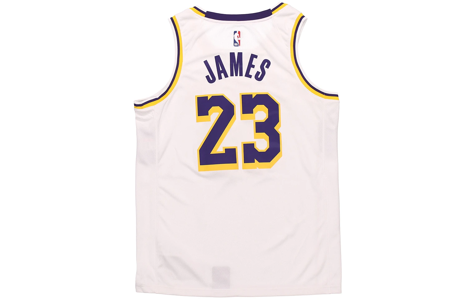 商品[国内直发] NIKE|NBA 洛杉矶湖人队詹姆斯23号球衣 男款 白色,价格¥864,第3张图片详细描述