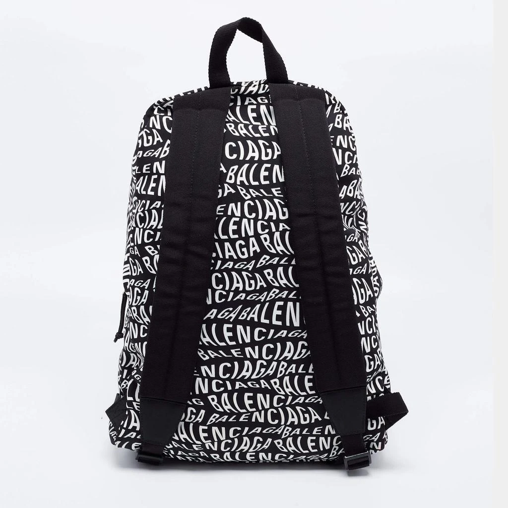 商品[二手商品] Balenciaga|Balenciaga Black/White All Over Logo Print Nylon Backpack,价格¥4452,第4张图片详细描述