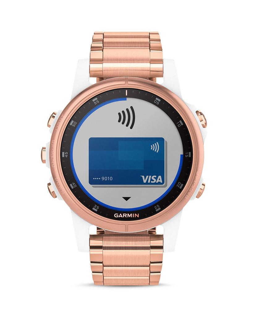 Fenix 5S Plus Rose Gold-Tone Link Bracelet Smartwatch, 42mm - 100% Exclusive商品第4张图片规格展示