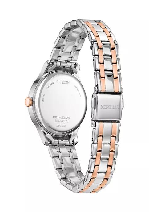 Citizen Eco-Drive Women's Two-tone Stainless Steel Bracelet Watch商品第3张图片规格展示