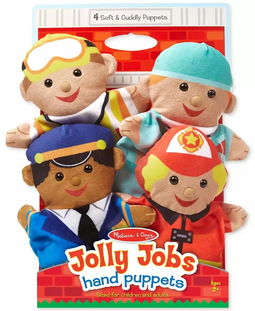 商品Melissa & Doug|Kids' Jolly Jobs Hand Puppets Set,价格¥127,第1张图片