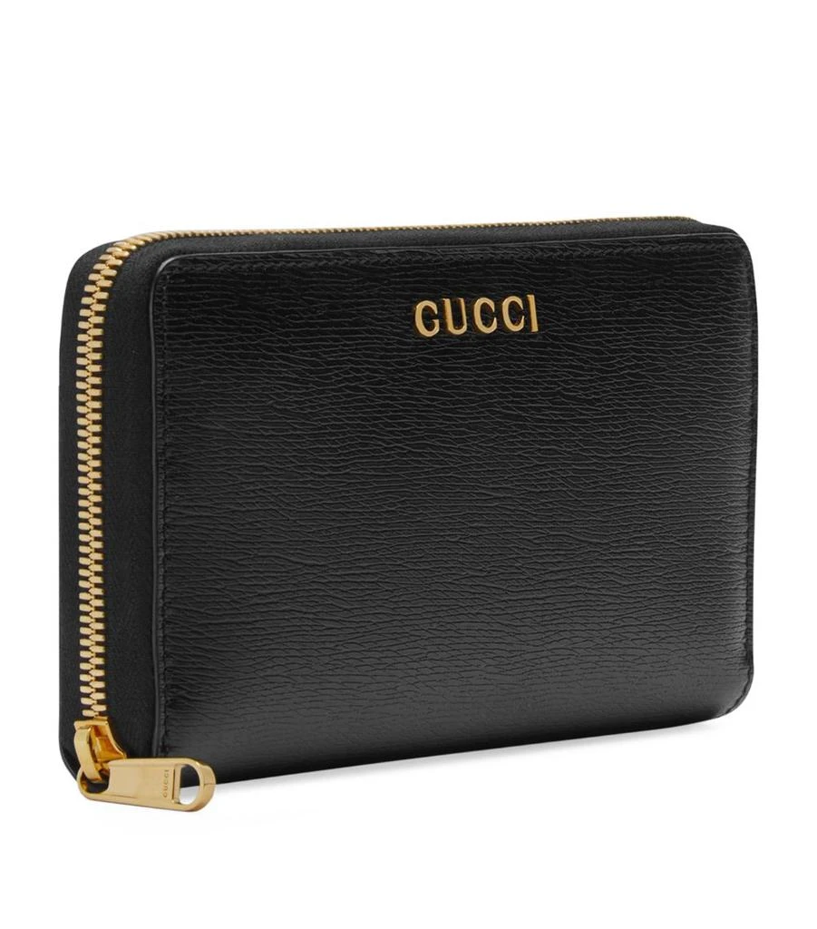 商品Gucci|Leather Script Zip-Around Wallet,价格¥5710,第3张图片详细描述