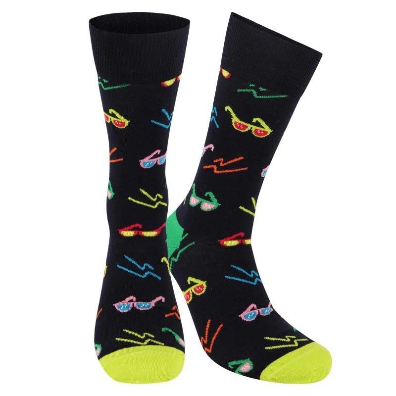 商品Happy Socks|Sunny days logo socks in black,价格¥91,第1张图片