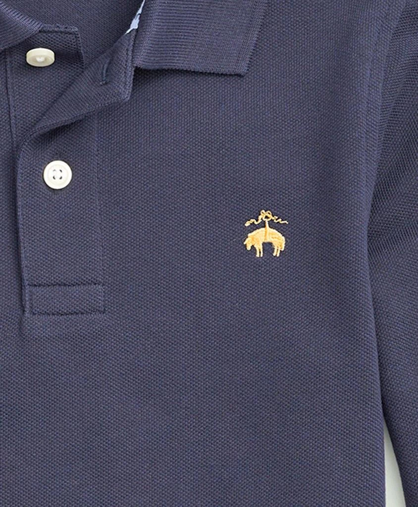 商品Brooks Brothers|Boys Long-Sleeve Cotton Pique Polo,价格¥207,第2张图片详细描述