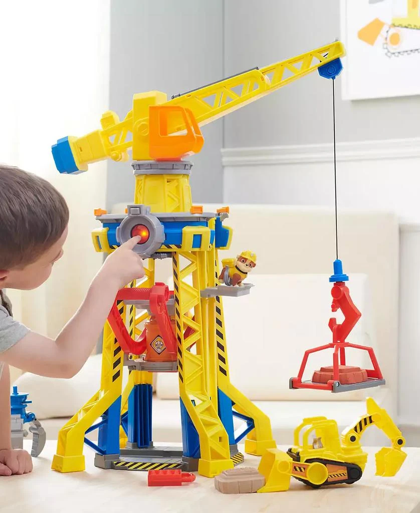 商品Rubble & Crew|Bark Yard Crane Tower Playset with Rubble Action Figure, Toy Bulldozer Kinetic Build-It Play Sand, Kids Toys for Boys Girls 3 Plus,价格¥538,第4张图片详细描述
