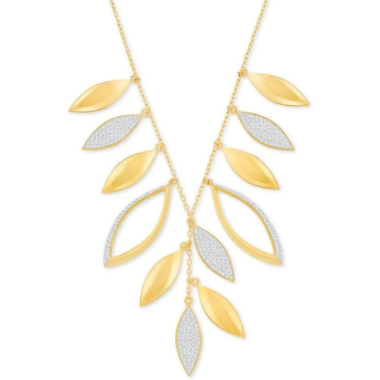 商品Swarovski|Gold-Tone Pavé Leaf Statement Necklace,价格¥1490,第1张图片