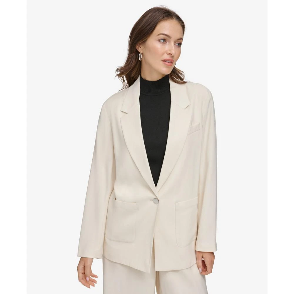 商品DKNY|Women's Patch Pocket One-Button Blazer,价格¥379,第4张图片详细描述