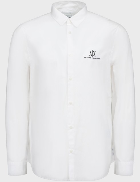 ARMANI EXCHANGE 男士白色棉质长袖衬衫 8NZCP2-ZNBJZ-1100商品第1张图片规格展示