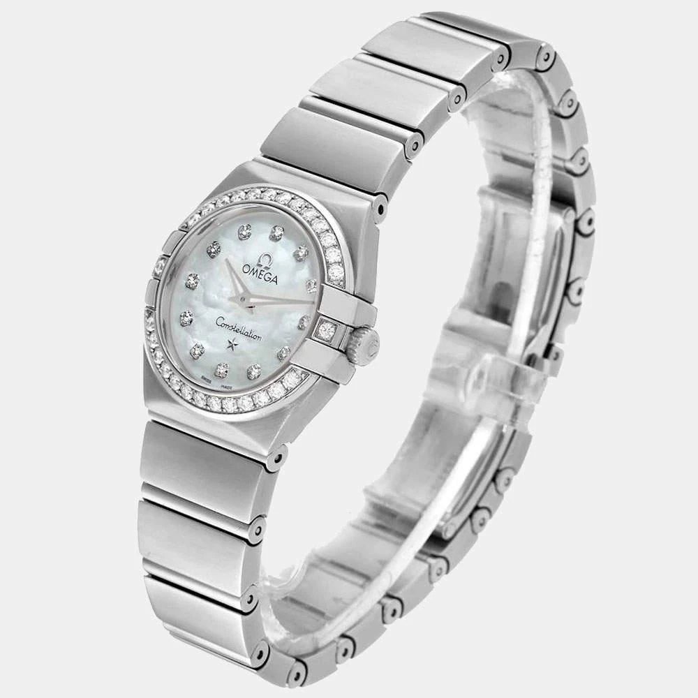 Omega MOP Diamonds Stainless Steel Constellation 123.15.24.60.55.003 Women's Wristwatch 24 mm 商品