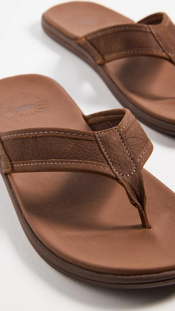 商品UGG|UGG Seaside Leather Flip Flops,价格¥598,第5张图片详细描述
