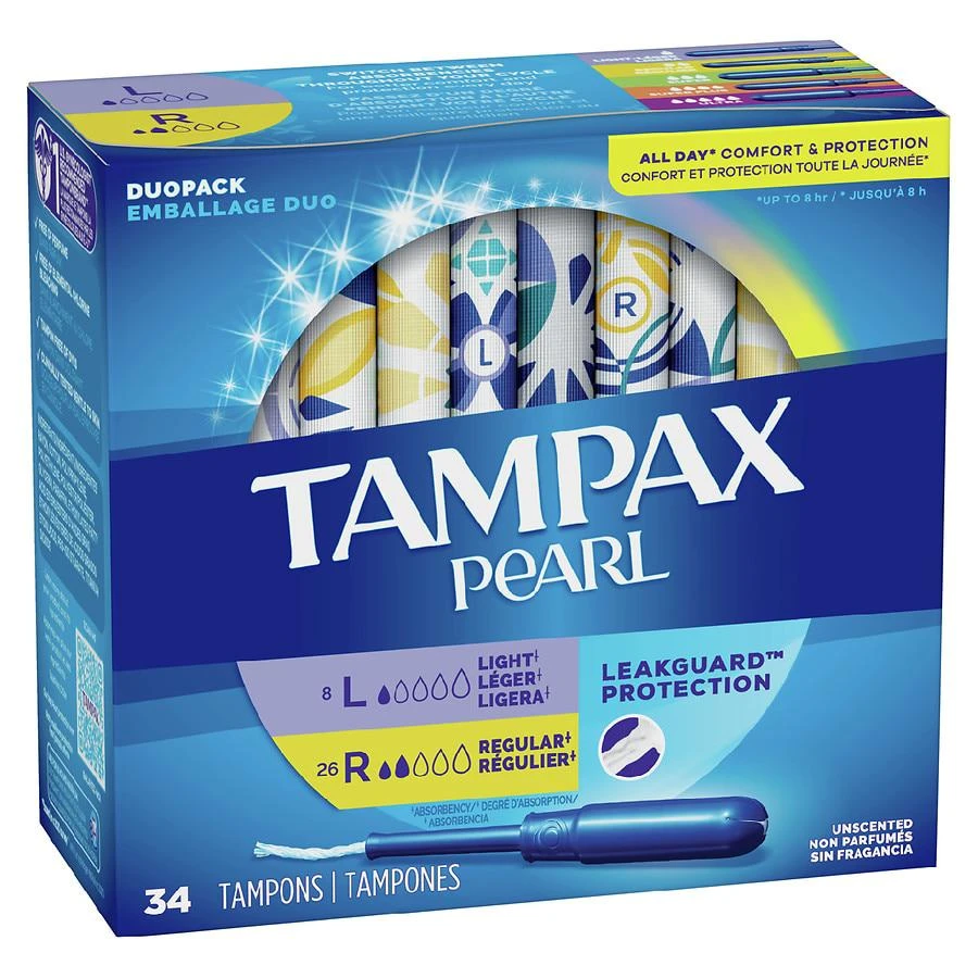 商品Tampax|Pearl Tampons, Multipack Unscented, Light + Regular Absorbency,价格¥97,第2张图片详细描述