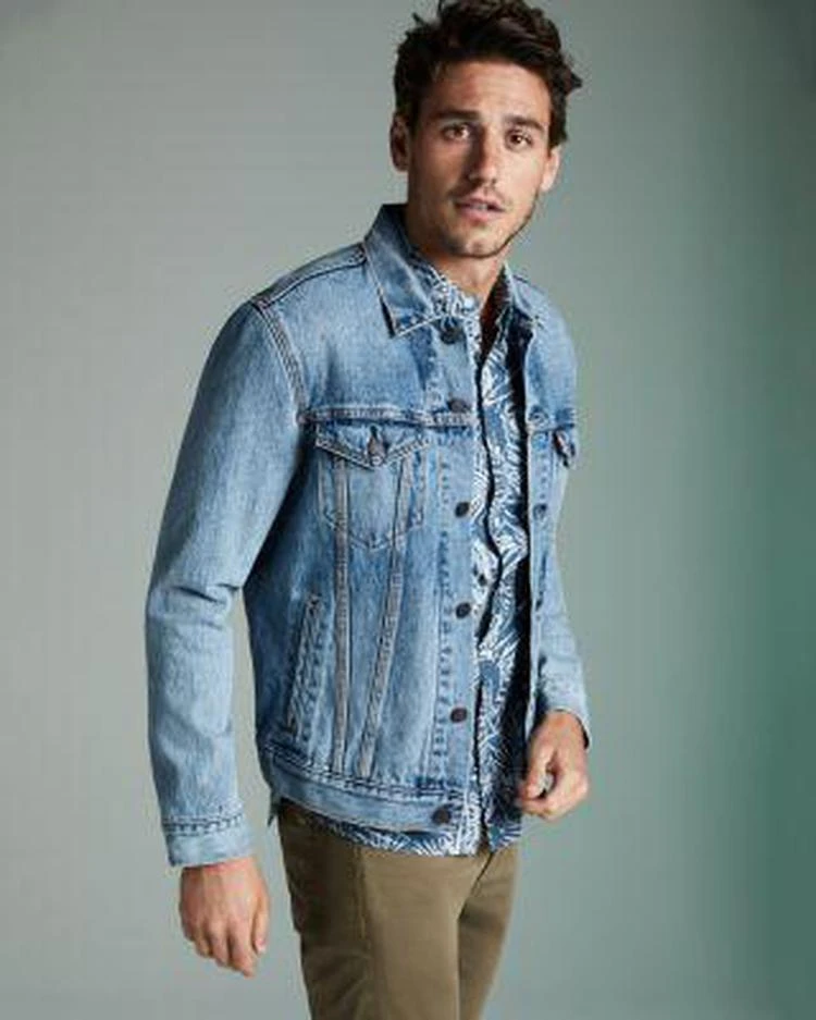 商品Levi's|Tropical Lining Denim Trucker Jacket - 100% Exclusive,价格¥304,第4张图片详细描述