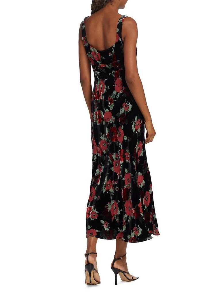 商品Rixo|Benedict Floral Velvet Midi-Dress,价格¥1375,第5张图片详细描述