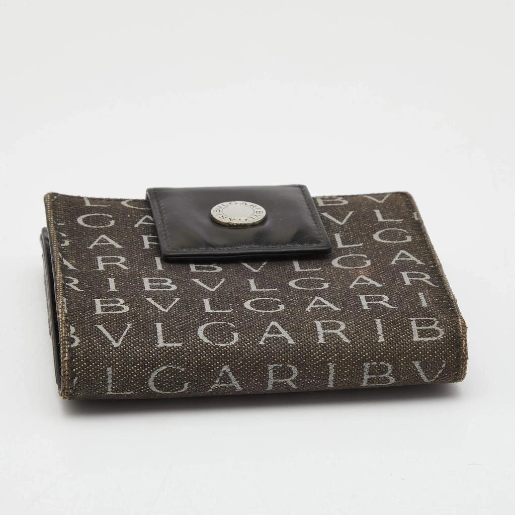 Bvlgari Black Logo Mania Denim Compact Flap Wallet 商品