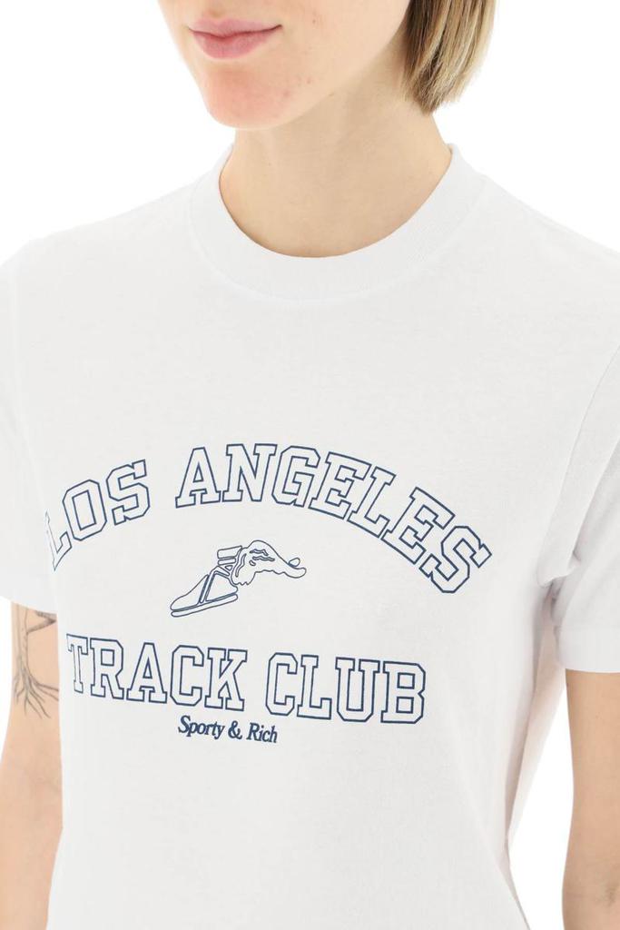 Sporty rich track club cotton t-shirt商品第4张图片规格展示
