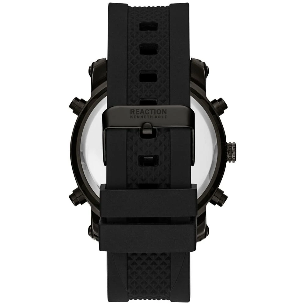 商品Kenneth Cole|Men's Analog-Digital Sport Black Rubber Strap Watch 45mm,价格¥486,第3张图片详细描述