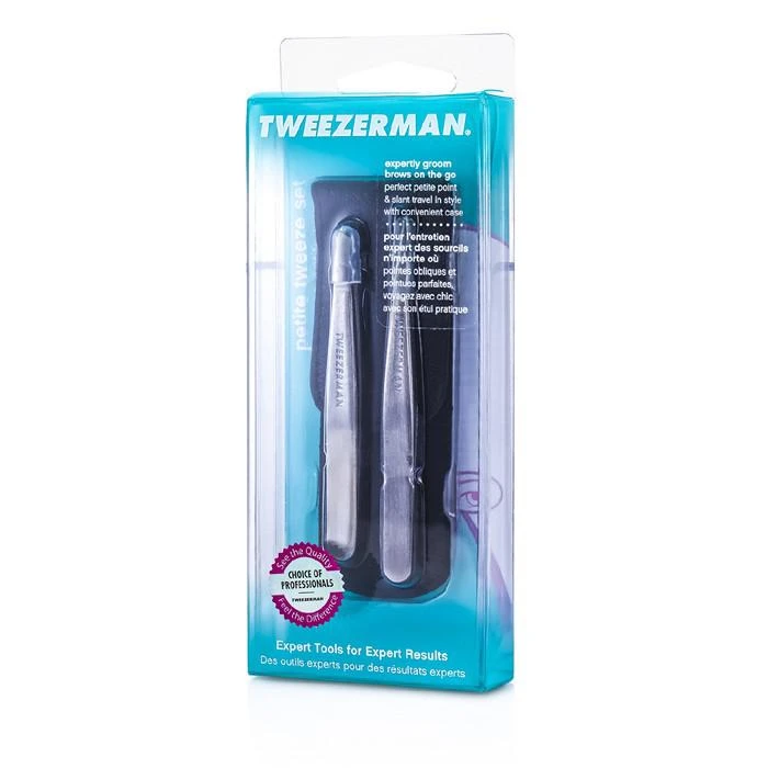 商品Tweezerman|Tweezerman 迷你镊子组合Petite Tweeze Set - (含黑色皮套) -(含黑色皮套)(2pcs),价格¥272,第2张图片详细描述