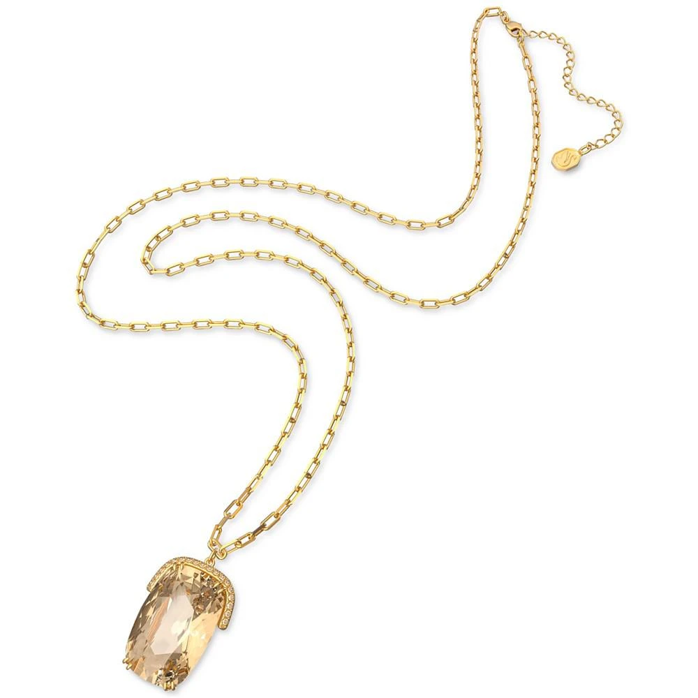 商品Swarovski|Gold-Tone Yellow Pavé & Cushion-Cut Crystal Long Pendant Necklace, 29-1/2" + 3" extender,价格¥1375,第1张图片