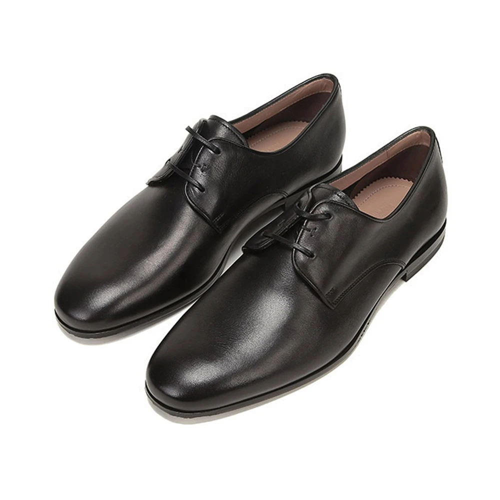 SALVATORE FERRAGAMO 男士黑色牛皮德比鞋商务皮鞋 0696261 商品