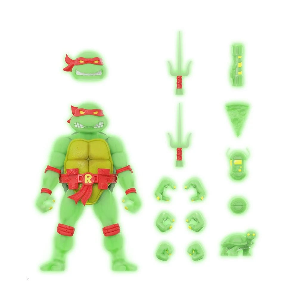 商品Super 7|Teenage Mutant Ninja Turtles Raphael Mutagen Ooze Glow 7" Ultimates, Action Figure,价格¥486,第1张图片