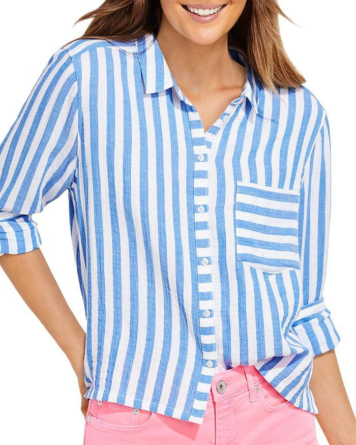 商品Vineyard Vines|Striped Gauze Button Front Shirt,价格¥342,第1张图片