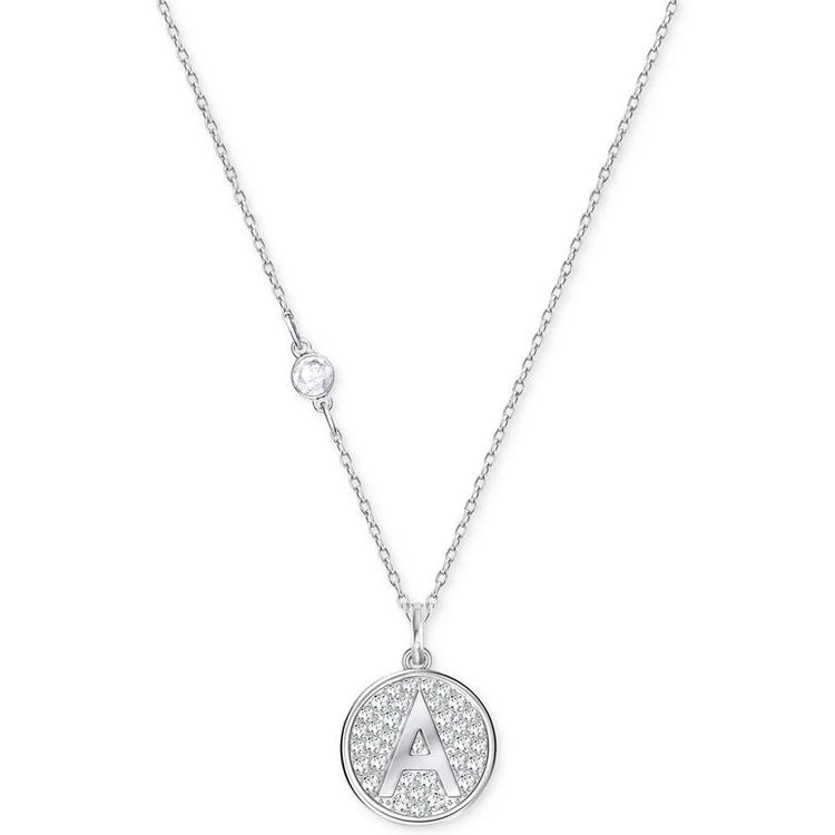 商品Swarovski|Silver-Tone Pavé Initial Pendant Necklace,价格¥517,第1张图片