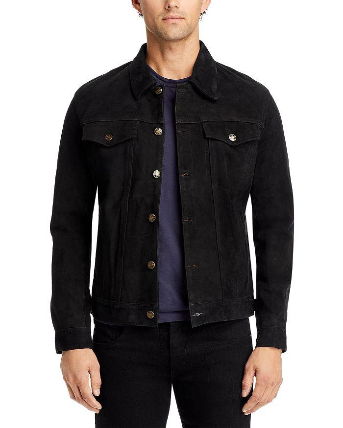 商品John Varvatos|Andrew Slim Fit Leather Trucker Jacket,价格¥5238,第5张图片详细描述