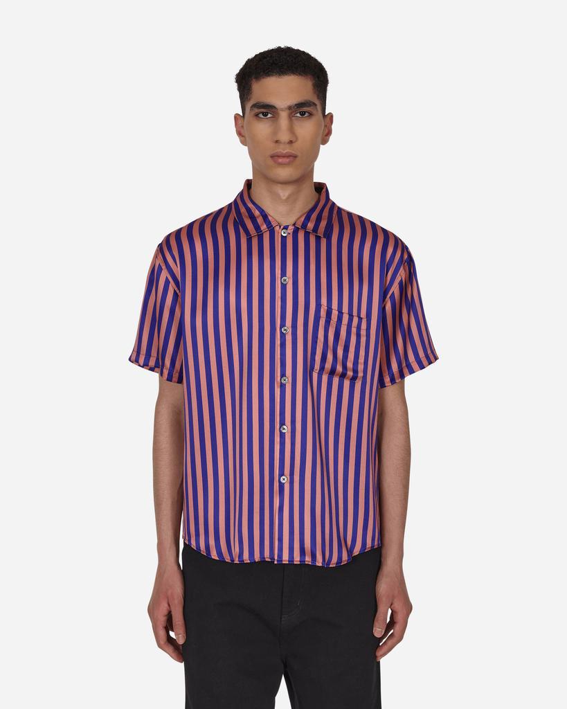 商品STUSSY|Striped Silk Shirt Blue,价格¥487,第1张图片