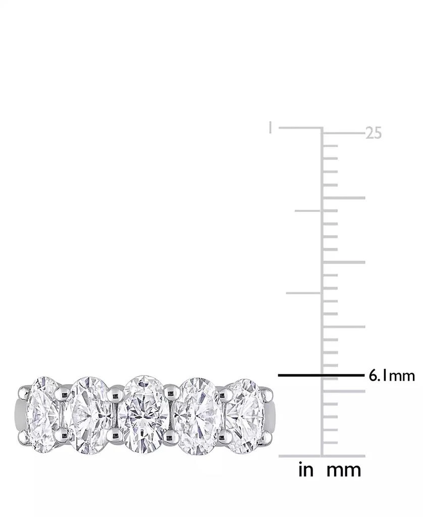 商品Macy's|Moissanite Oval Five Stone Anniversary Band (2-1/2 ct. t.w.) in 10k White Gold,价格¥5759,第4张图片详细描述