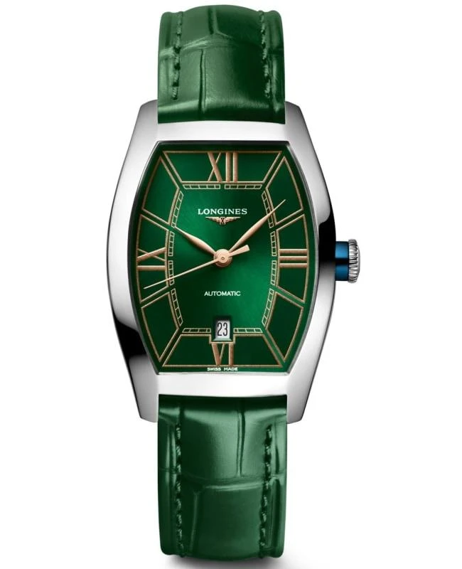 商品Longines|Longines Evidenza Automatic Green Dial Leather Strap Women's Watch L2.142.4.06.2,价格¥12534,第1张图片