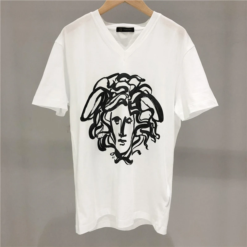 商品Versace|VERSACE 范思哲 白色棉男士T恤 A79224-A222614-A911,价格¥1387,第1张图片