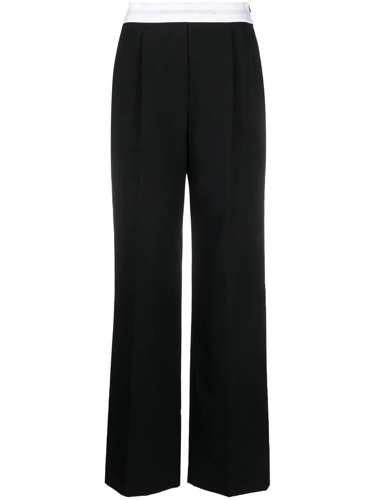 商品Alexander Wang|ALEXANDER WANG WOMEN HIGH WAISTED PLEATED LOGO ELASTIC TROUSER,价格¥4378,第5张图片详细描述