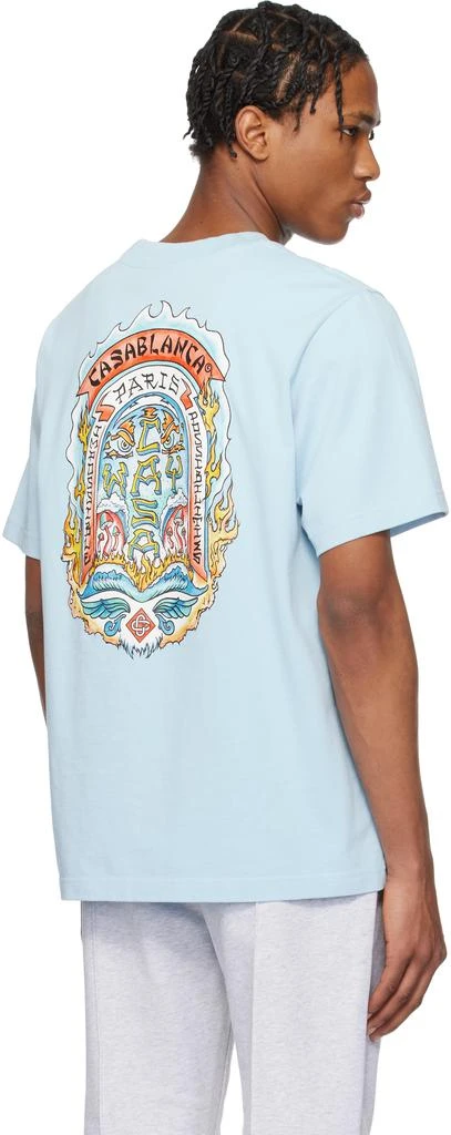 商品Casablanca|Blue Casa Way Skate T-shirt,价格¥2331,第3张图片详细描述