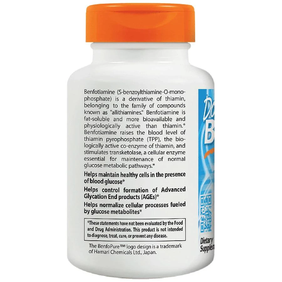 商品Doctor's Best|Benfotiamine 300 Veggie Caps,价格¥171,第2张图片详细描述