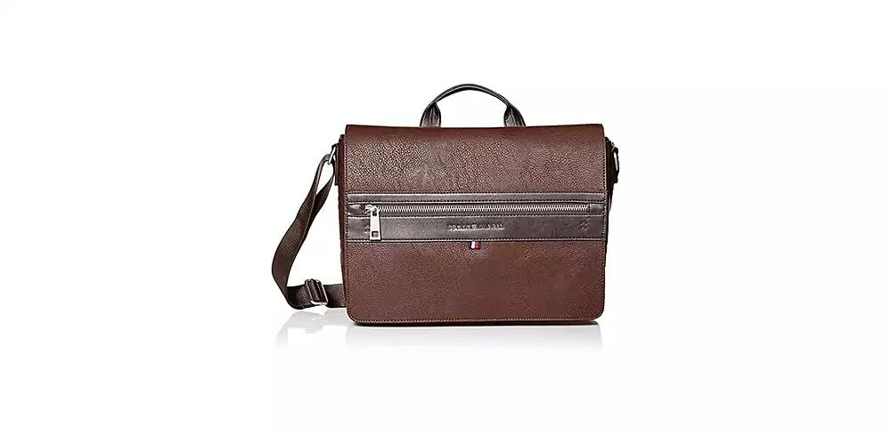 商品Tommy Hilfiger|Men's Pebble Faux-Leather Leo Messenger Bag,价格¥717,第1张图片