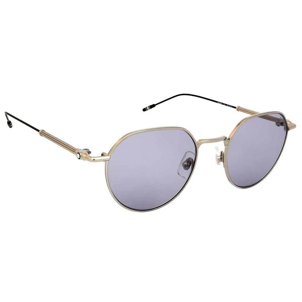 商品MontBlanc|Montblanc Grey Round Mens Sunglasses MB0060S 001 50,价格¥980,第1张图片