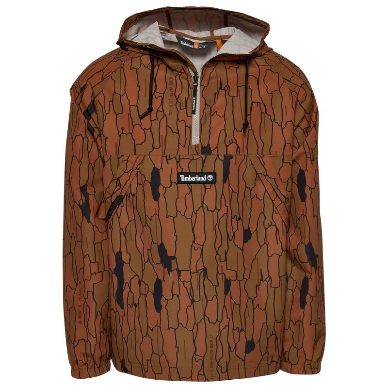 商品Timberland|Timberland DWR Windbreaker Camo Pullover Jacket - Men's,价格¥497,第1张图片