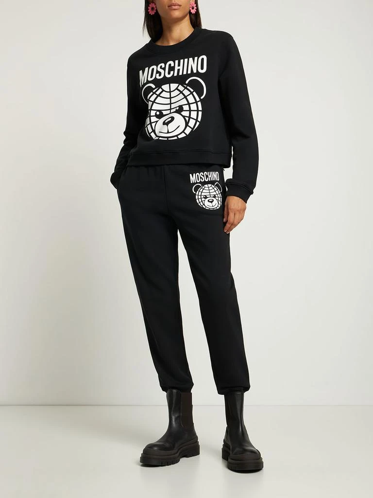 商品Moschino|Teddy Logo Print Cotton Sweatshirt,价格¥2185,第1张图片