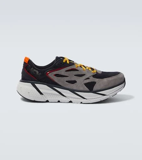 商品Hoka One One|Clifton L绒面革运动鞋,价格¥858,第1张图片